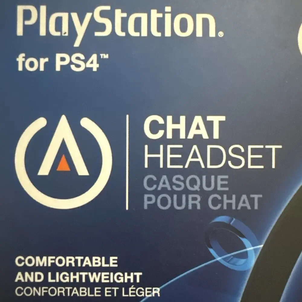 Headset for Sony PlayStation 4 PS4 – Black – Lightweight Wired Mic